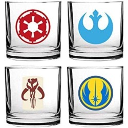 SD TOYS - Pack 4 Verres Star Wars - Assortiment Logo Classiques - 8435450202063