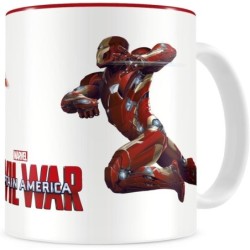 SD TOYS Marvel Taza Civil War, Cerámica, Rojo, 10 cm