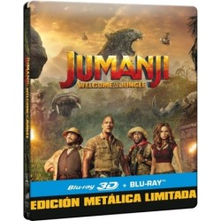 Jumanji: Bienvenidos A La Jungla (BD 3D  BD) - Edición Especial Metal Limitada [Blu-ray]